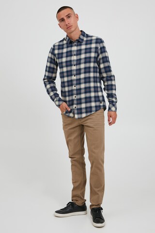 BLEND Slim fit Button Up Shirt 'ALAN' in Blue