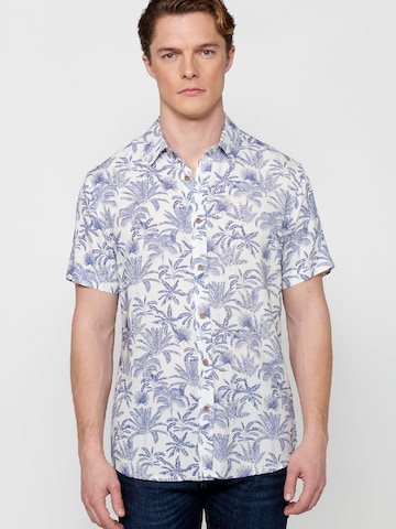 Coupe regular Chemise KOROSHI en bleu : devant