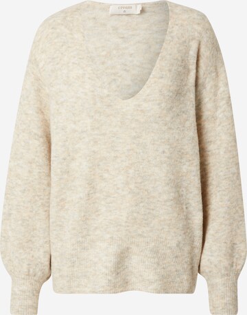 Cream Pullover 'Merle' in Beige: predná strana