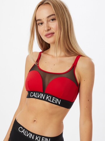 Calvin Klein Swimwear Korzetová Horní díl plavek – červená: přední strana