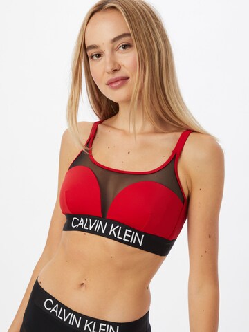 Calvin Klein Swimwear Μπουστάκι Τοπ μπικίνι σε κόκκινο: μπροστά