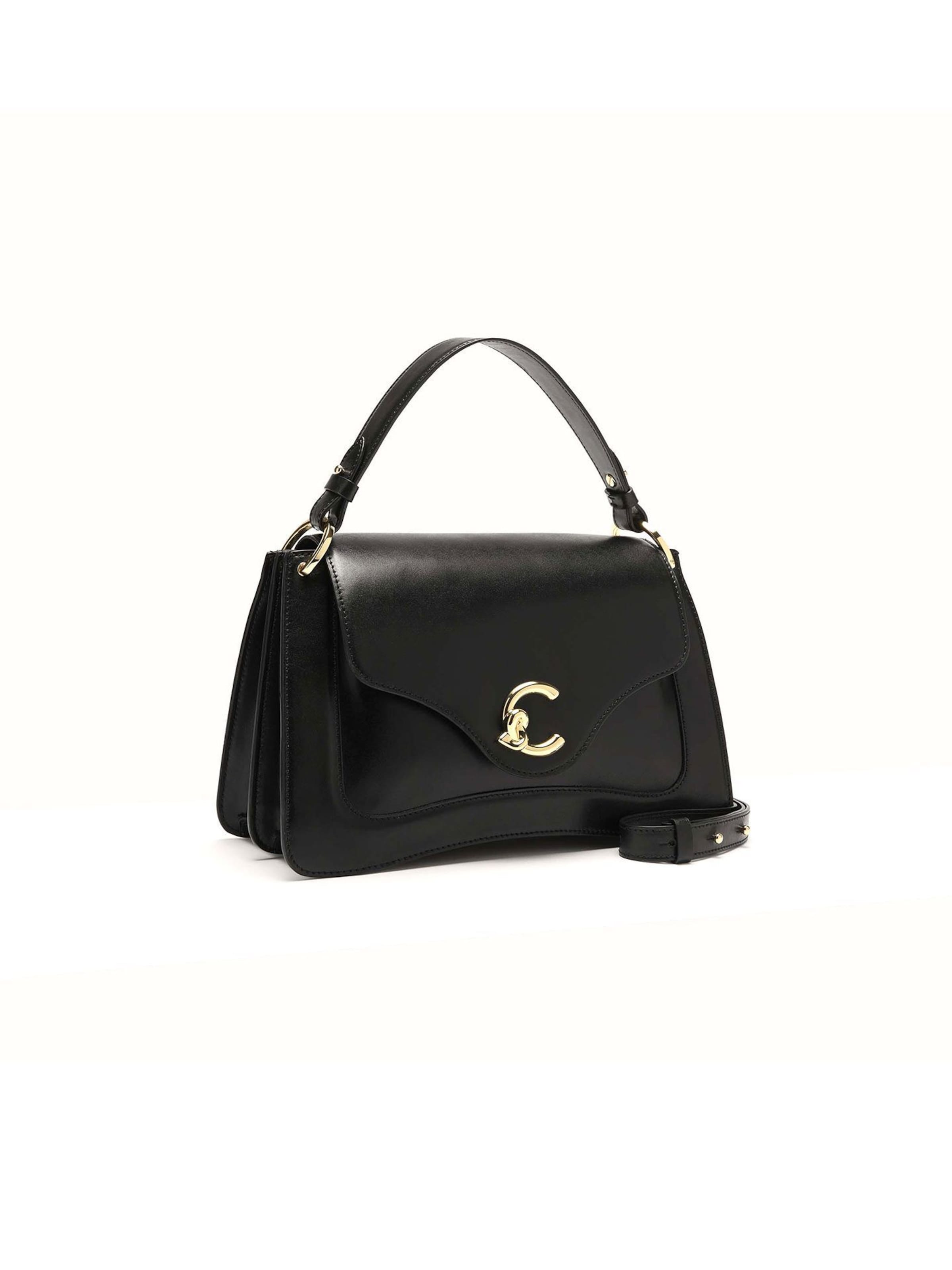 Coccinelle Handtasche 'Coccinelle C-Me Calf Handbag Calf Smooth Leather'‌‌‌‌‌‌‌ in Schwarz