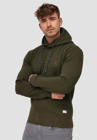 INDICODE JEANS Sweatshirt in Groen: voorkant