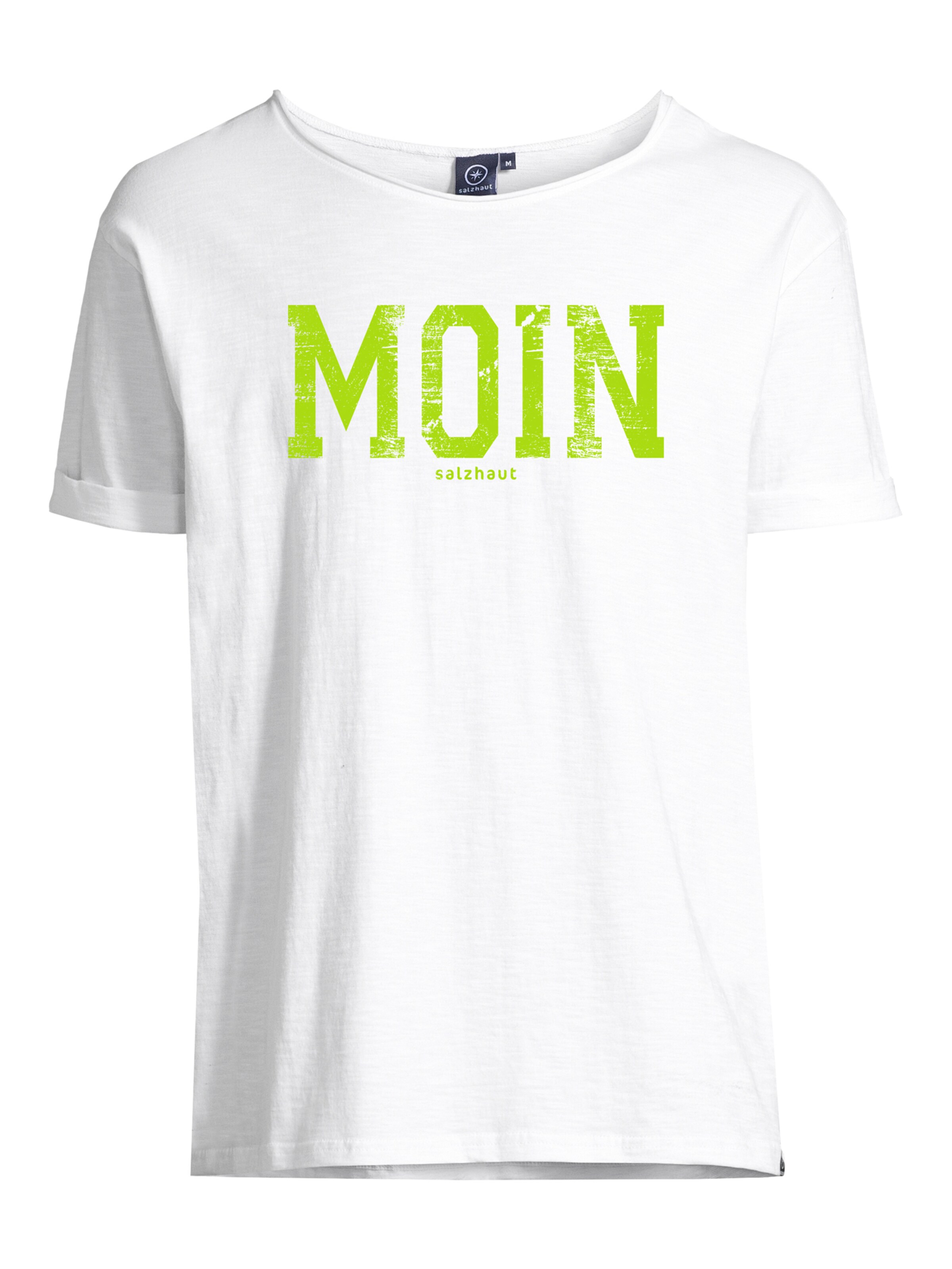 T-Shirt 'Kimm-Moin' salzhaut en blanc : devant