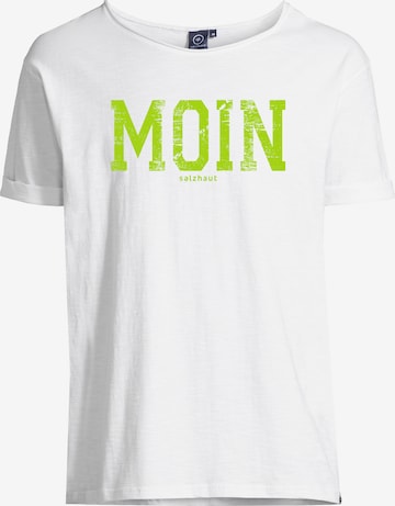 T-Shirt 'Kimm-Moin' salzhaut en blanc : devant