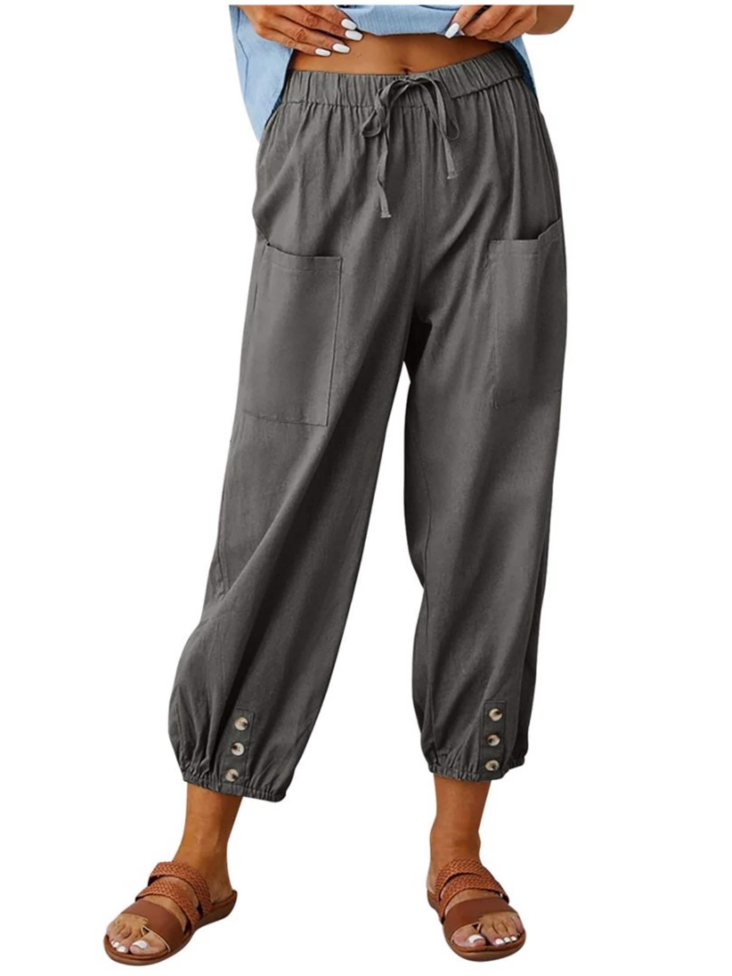 Yesfashion Regular Pants in Grey: front