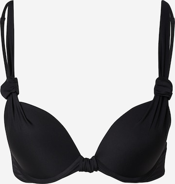 Hunkemöller Push-up Bikini Top in Black: front