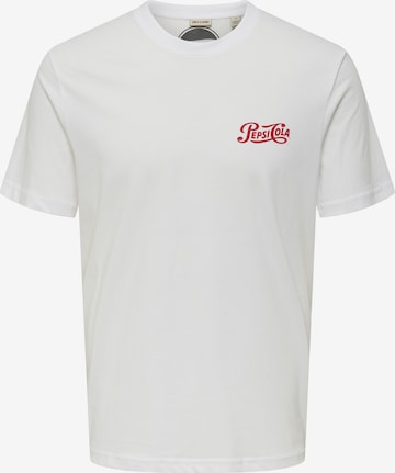 Only & Sons Koszulka 'ONSPEPSI' w kolorze biały: przód