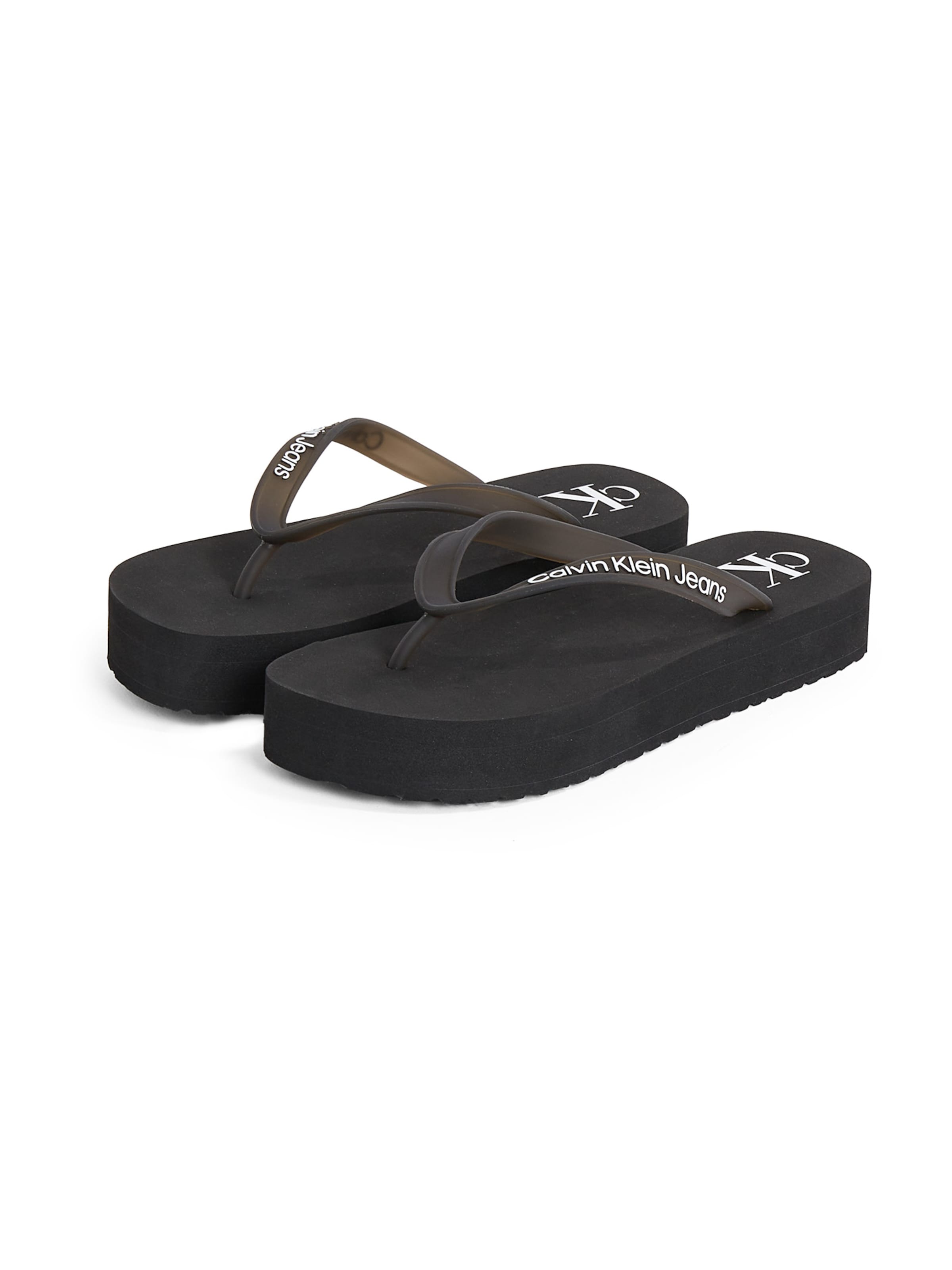 Calvin Klein Teenslipper in Zwart