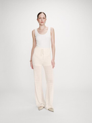Grace & Mila Wide leg Pants 'VALADO' in White: front