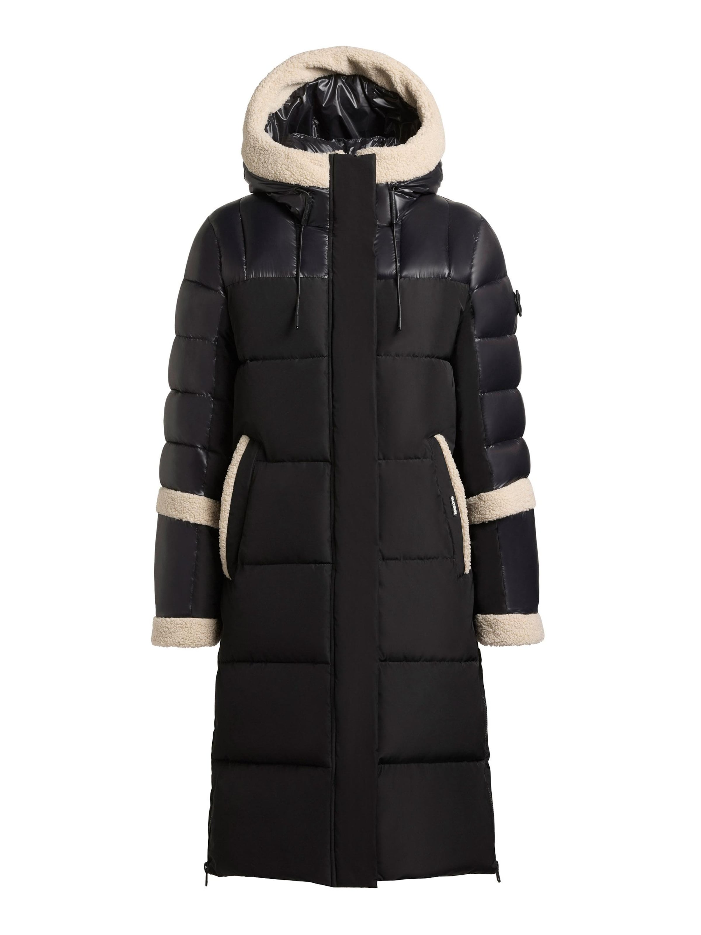 Manteau d’hiver 'Desna2' khujo en noir : devant