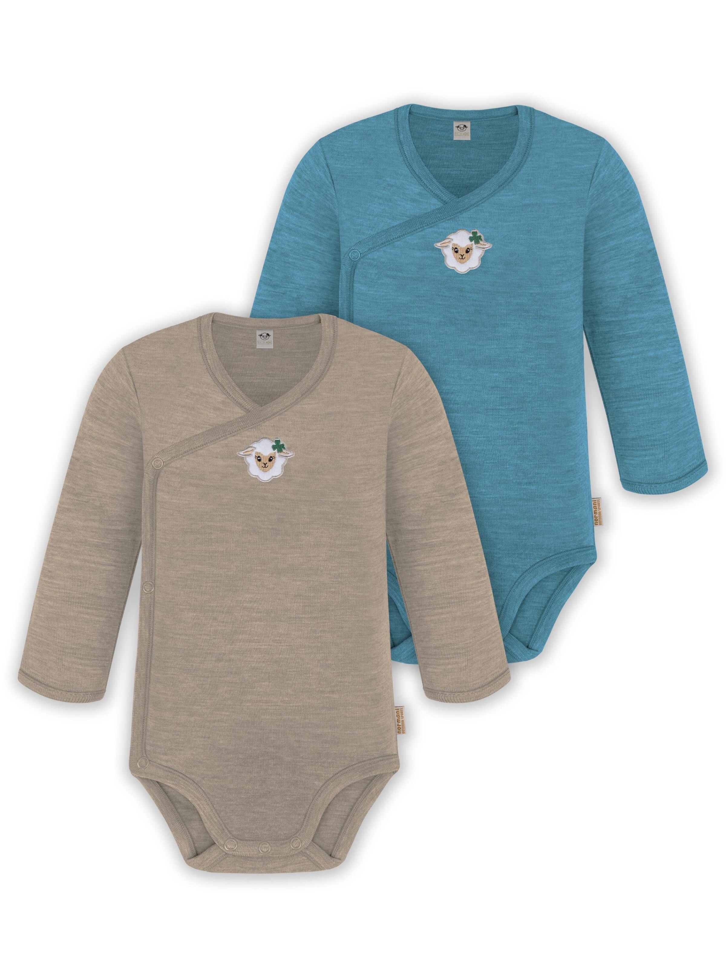 Barboteuse / body normani en beige : devant