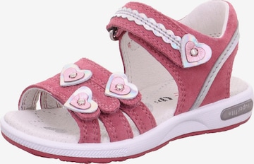 SUPERFIT Sandal 'Emily' i rosa: framsida