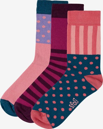 sfoli Socks in Pink: front
