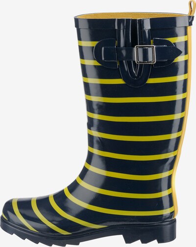 Inselhauptstadt Gummistiefel in blau / gelb, Produktansicht