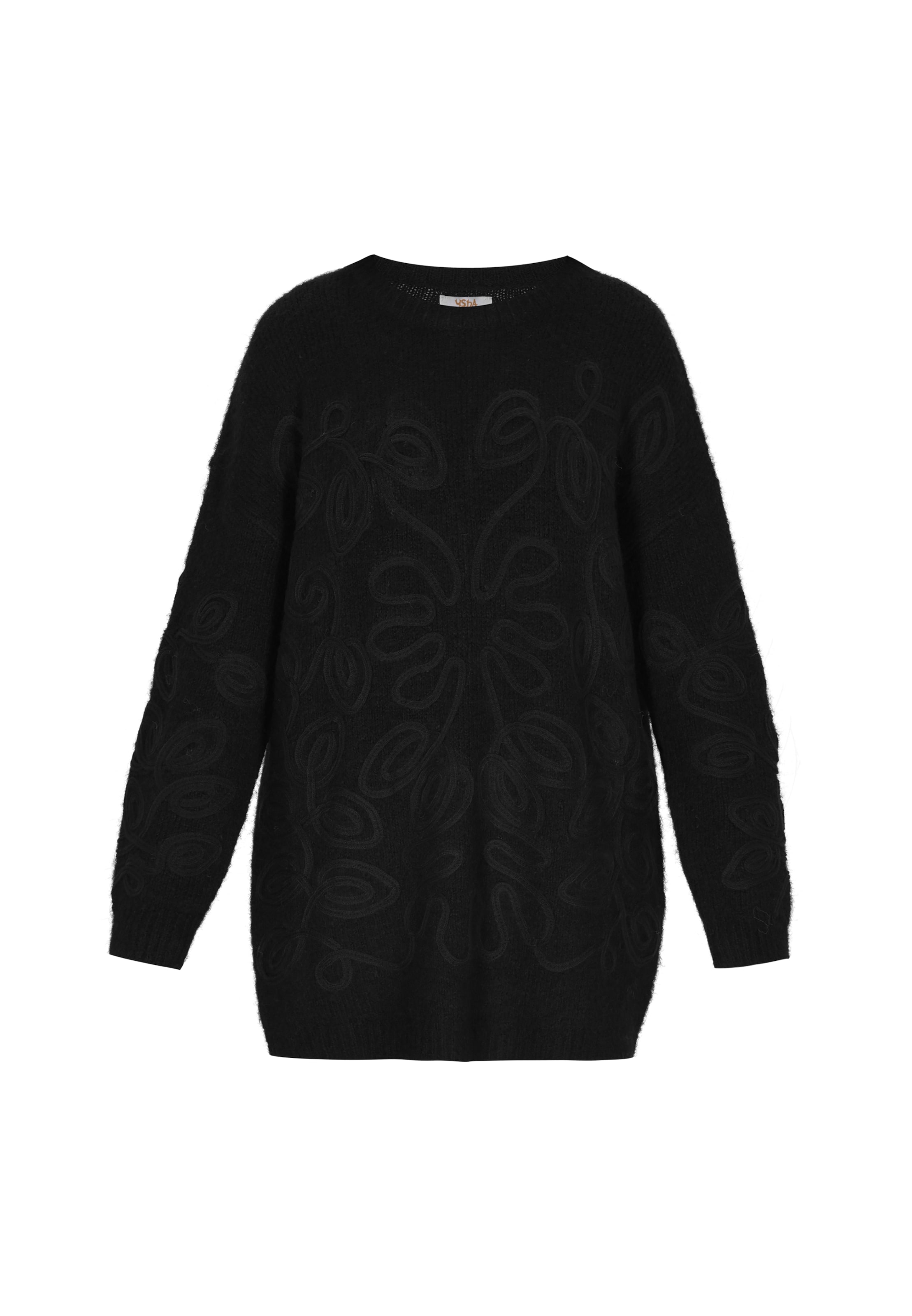 Pull-over oversize usha FESTIVAL en noir : devant