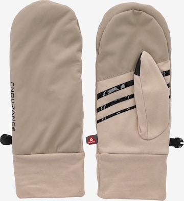 ENDURANCE Athletic Gloves 'Corbia' in Beige: front