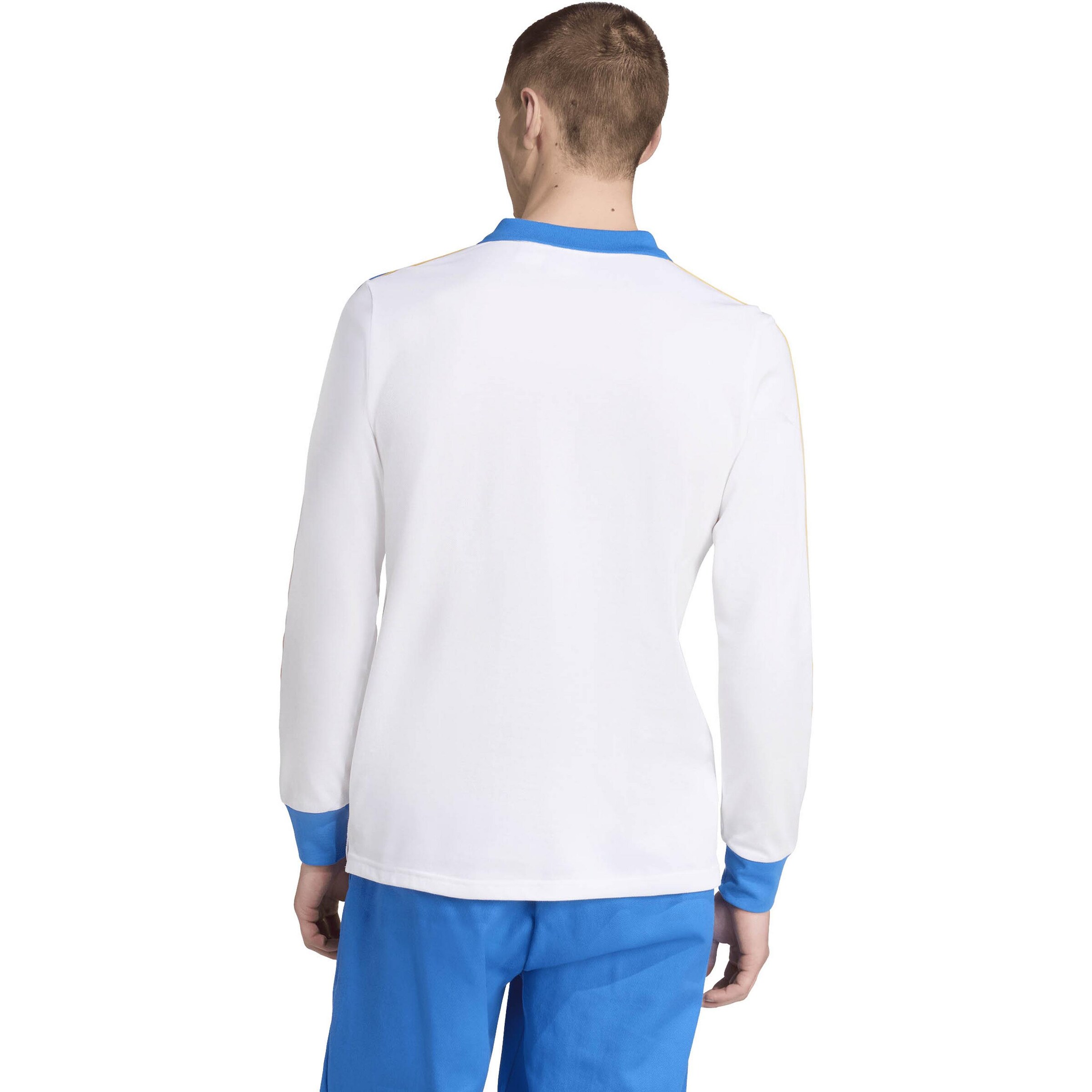 ADIDAS ORIGINALS Shirt 'Real Madrid Terrace Icons Long Sleeve Polo' in Weiß