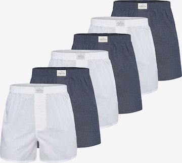 Boxers ' American Boxershorts Herren 6-Pack in klassischen Designs ' Lakeford & Sons en bleu : devant
