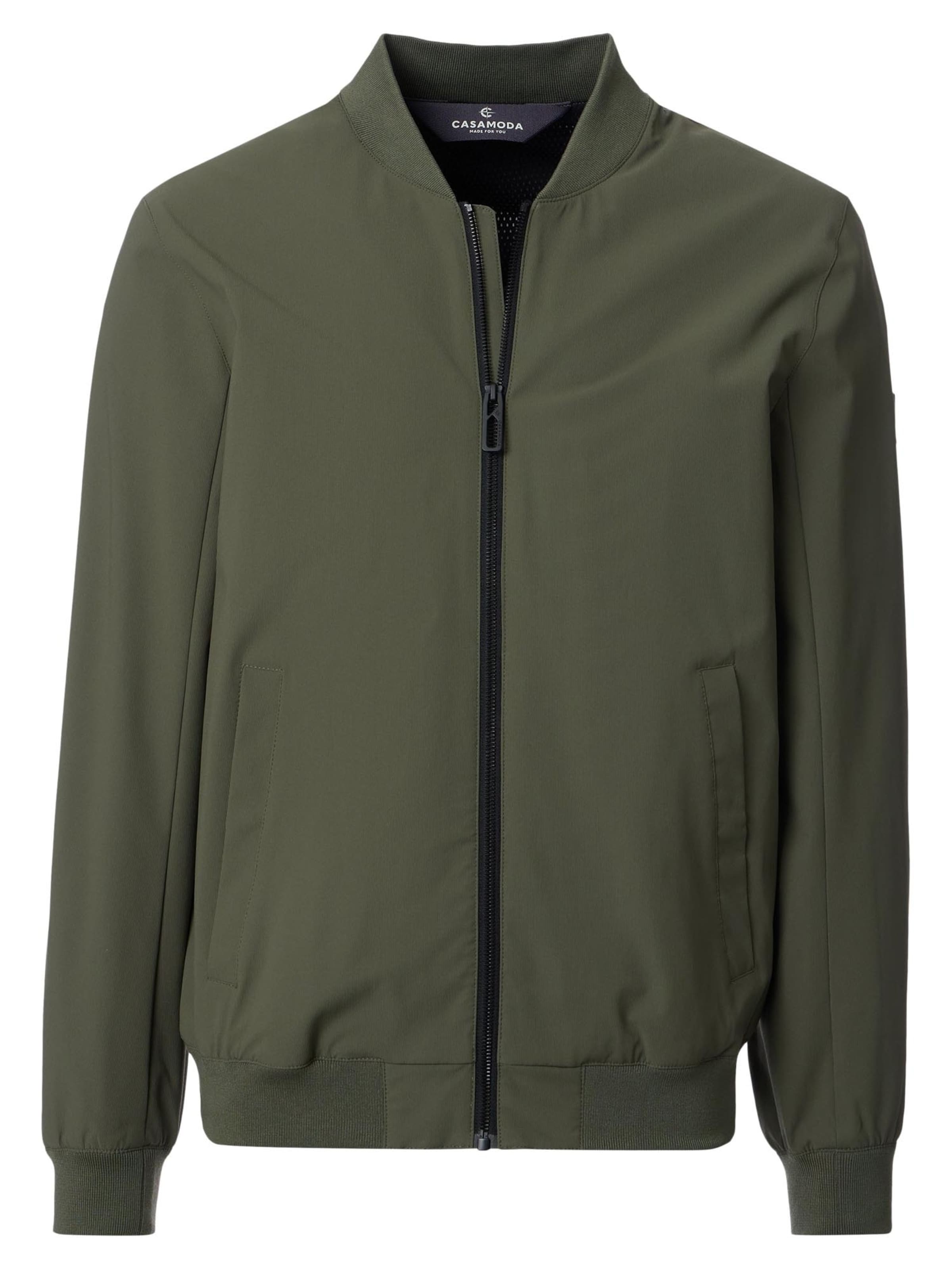 CASAMODA Between-Season Jacket 'Basic' in Green: front