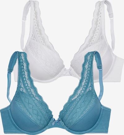 Sutien PETITE FLEUR pe albastru / alb, Vizualizare produs