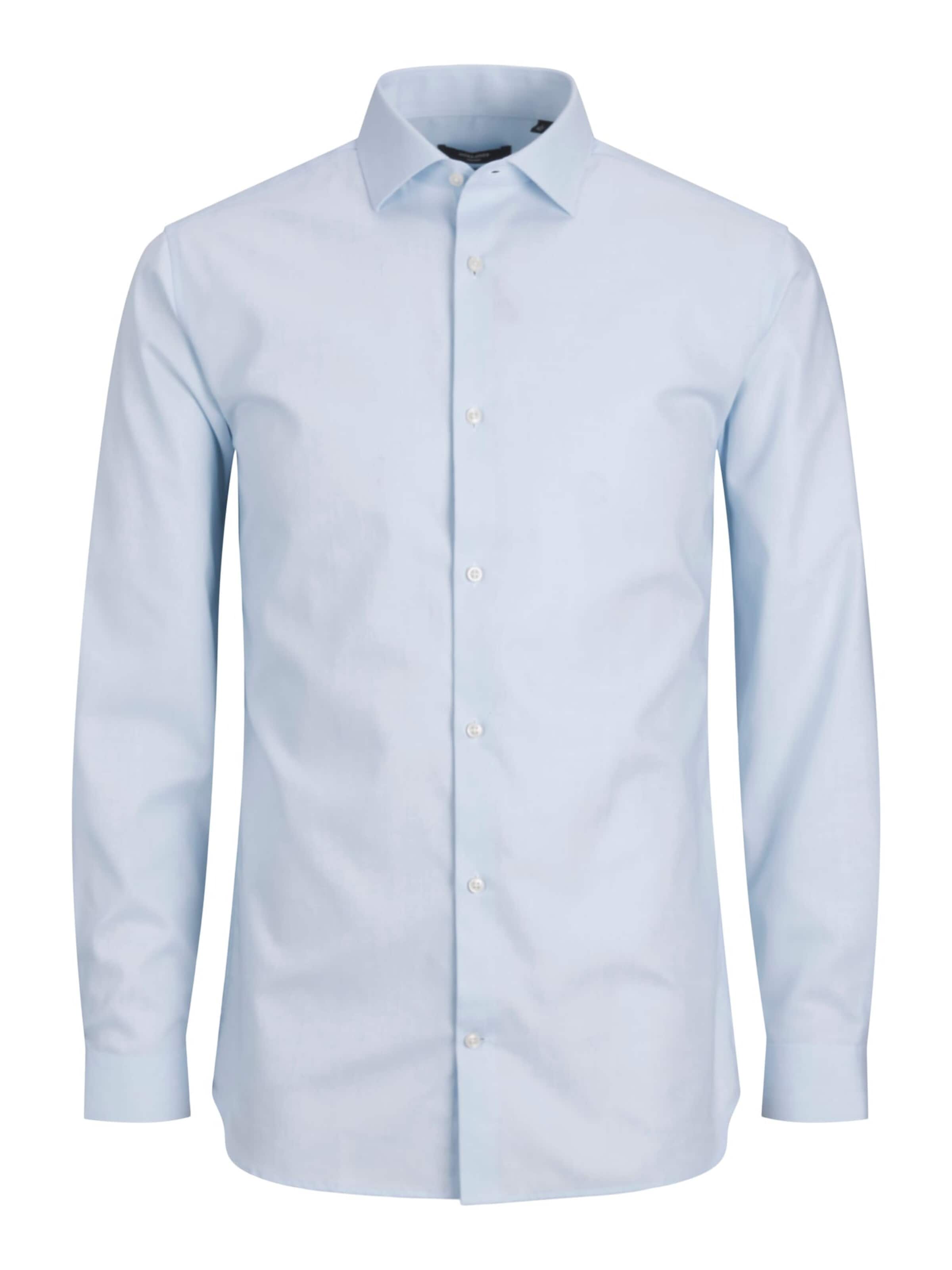 JACK & JONES Comfort fit Button Up Shirt 'Blaparker' in Blue: front