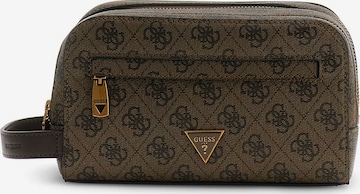 GUESS Toiletry Bag 'Milano' in Brown: front