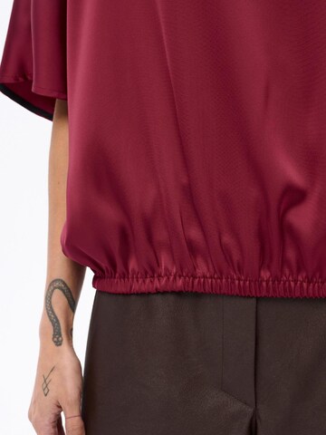 Blue Shadow Blouse in Red