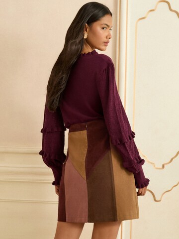 Gonna di love & roses in marrone