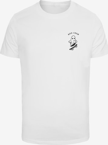 F4NT4STIC T-Shirt 'Boo Crew Halloween' in Weiß: Vorderseite