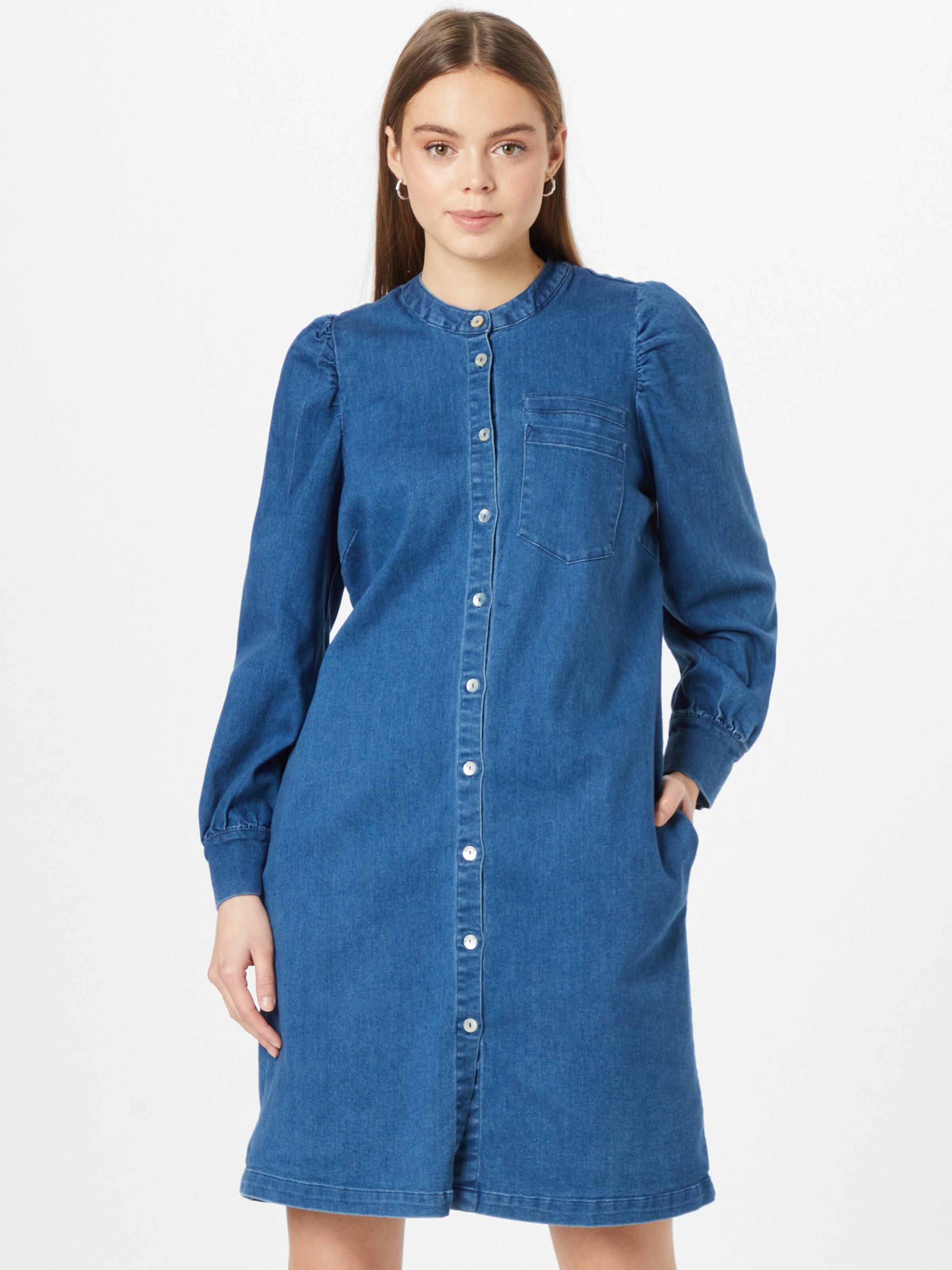 Frauen Kleider NÜMPH Kleid 'Charley' in Blau - YP15796 Frauen Kleider NÜMPH Kleid 'Charley' in Blau - YP15796