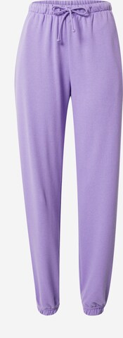 Effilé Pantalon Monki en violet : devant