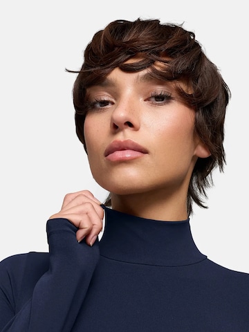 cfab - Body moldeador 'Clean Longsleeve Turtleneck Sculpting Bodysuit with String' en azul