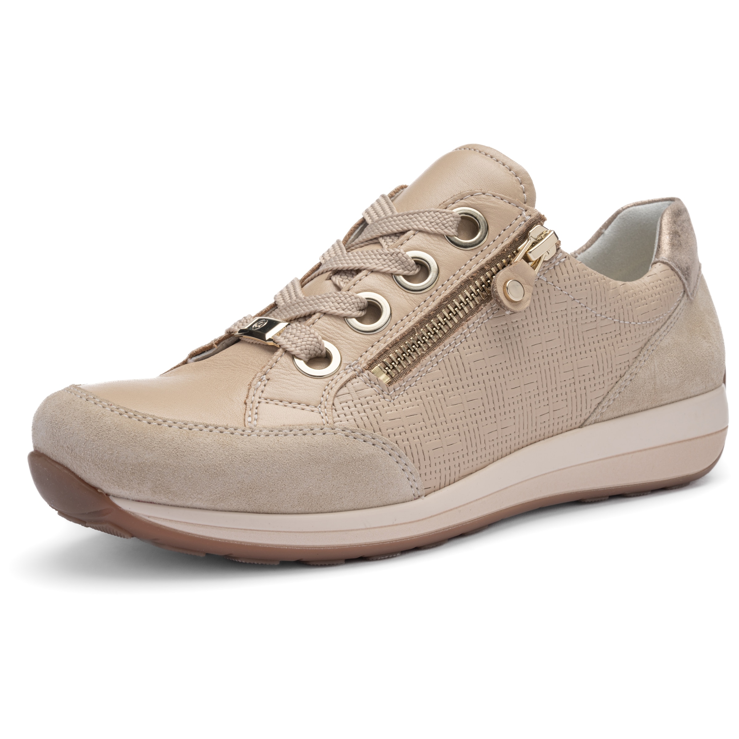 ARA T-Bar Sandals in Beige: front