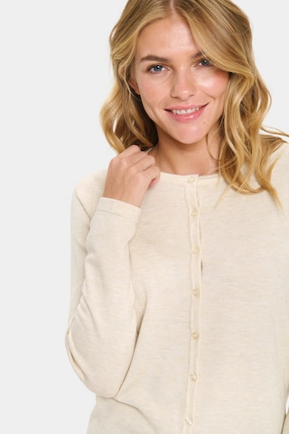 SAINT TROPEZ Strickjacke 'Mila' in Beige
