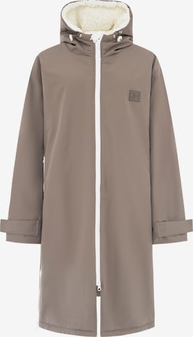 Zwillingsherz Wintermantel in Beige: voorkant