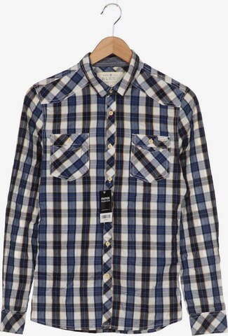 BLEND Button Up Shirt in S in Blue: front