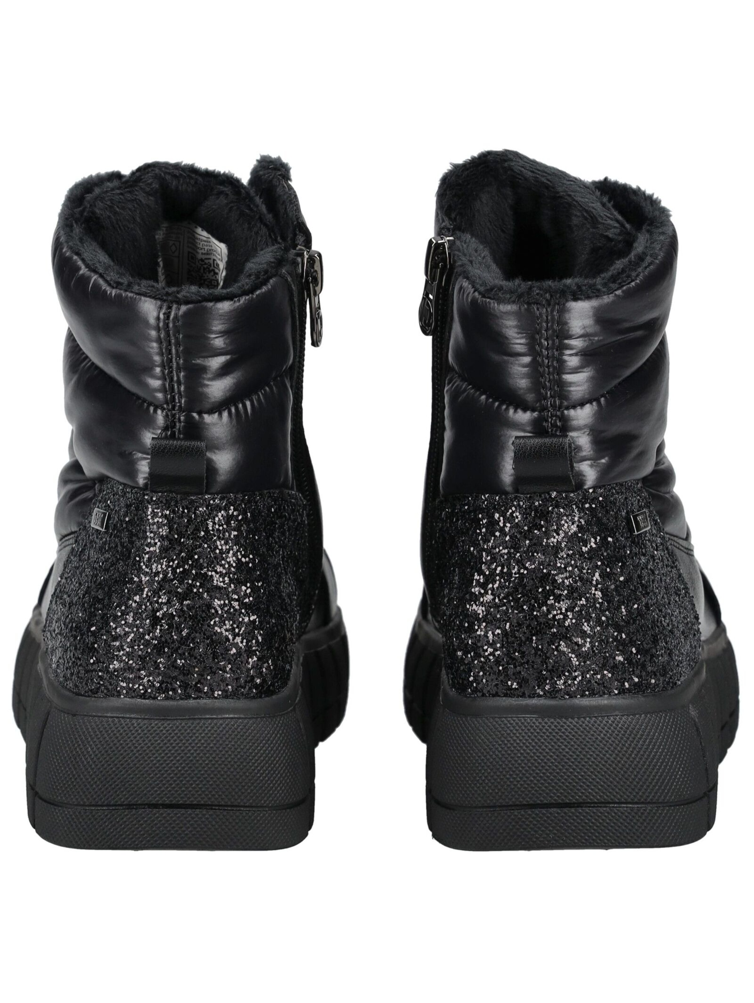 TOM TAILOR Lace-Up Ankle Boots in Black