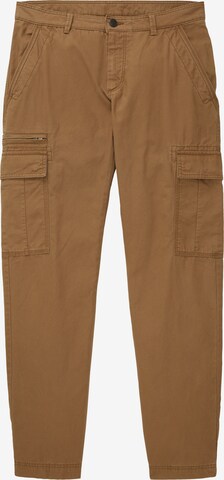 Tapered Pantaloni cargo di TOM TAILOR in marrone: frontale