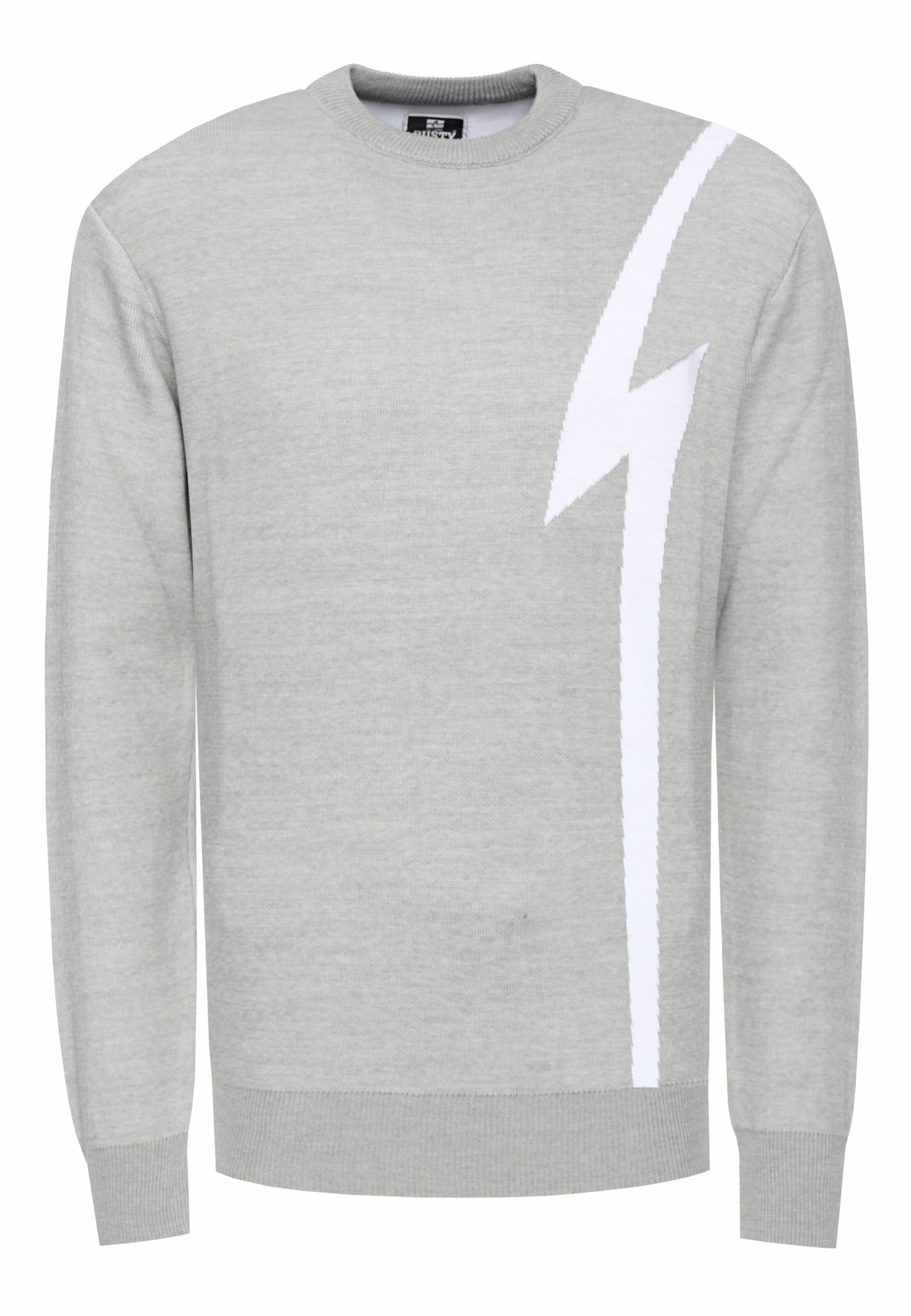 Rusty Neal Pullover in Grau: Vorderseite