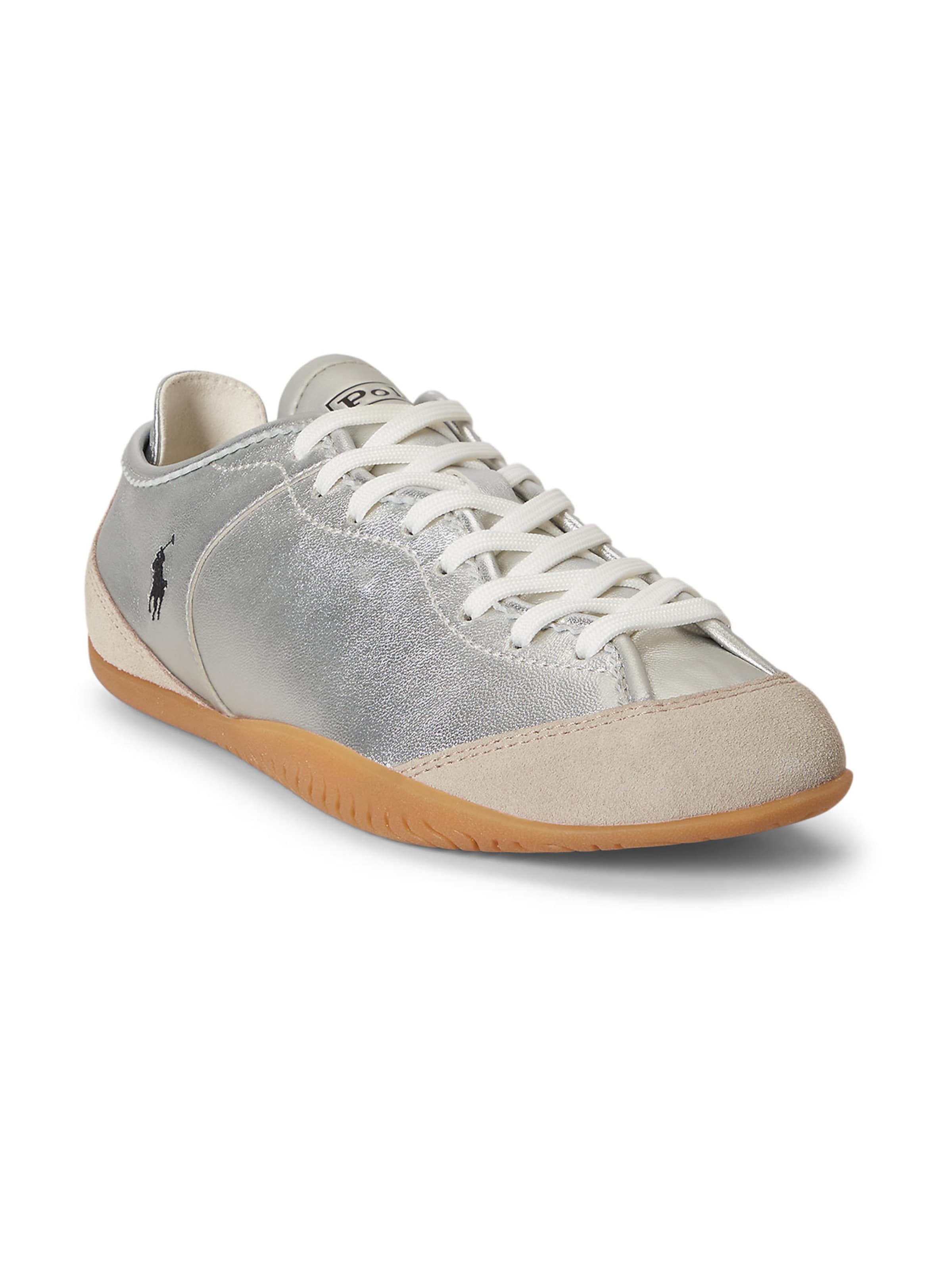 Baskets basses Polo Ralph Lauren en argent : devant
