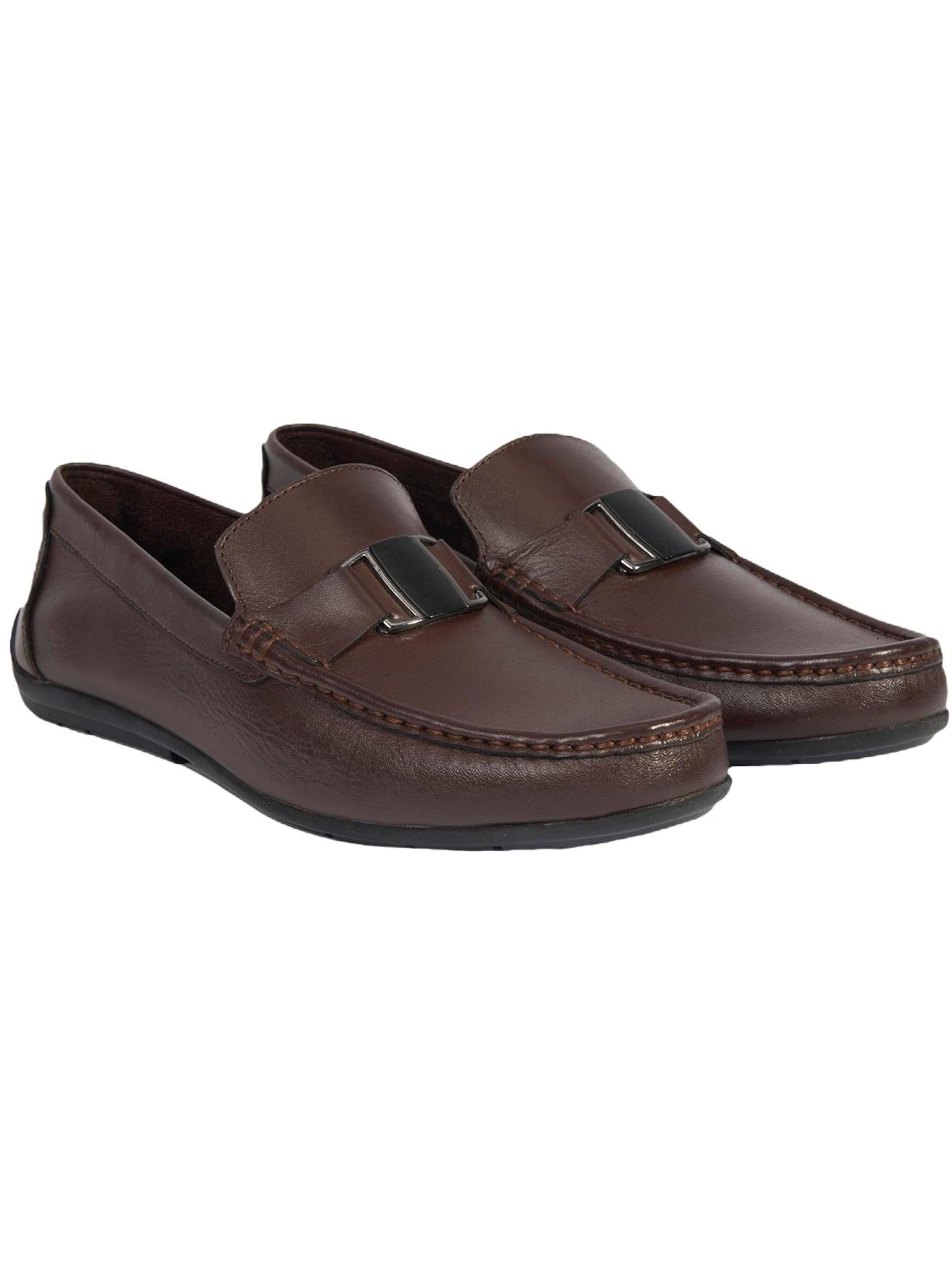 Desa - Mocasines 'Slip-Ons' en marrón: frente