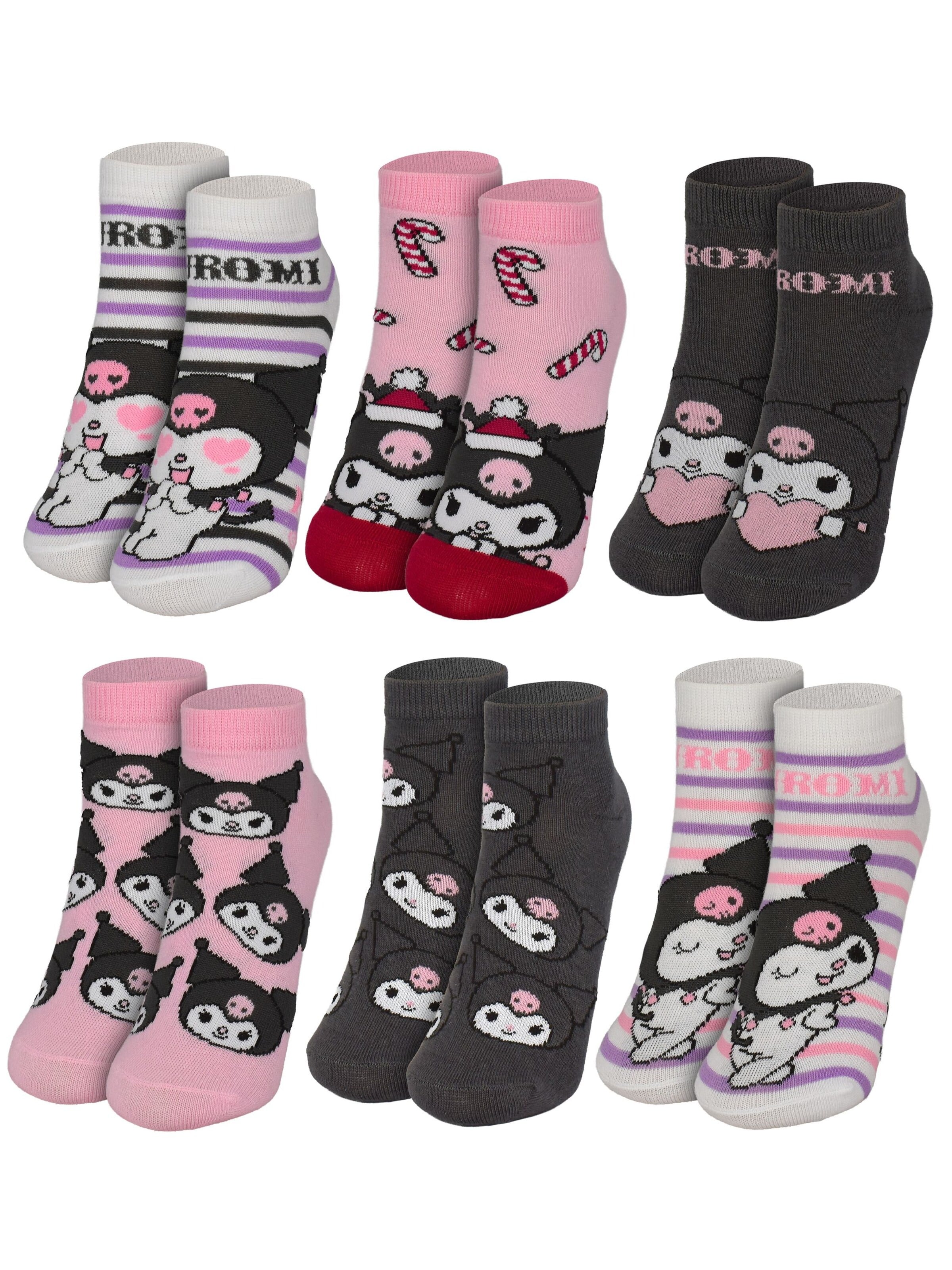HELLO KITTY Socks 'Adventskalender mit 12 Paar' in Mixed colors