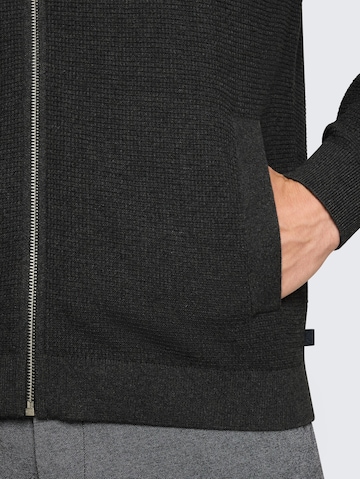TOM TAILOR Gebreid vest in Grijs