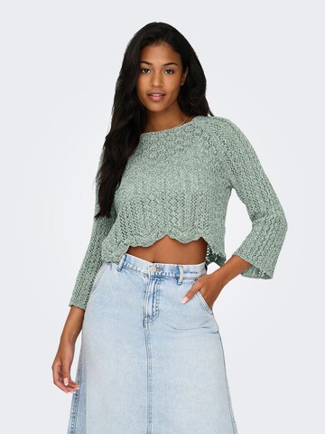 ONLY Pullover 'ONLNola Life' in Grün: Vorderseite