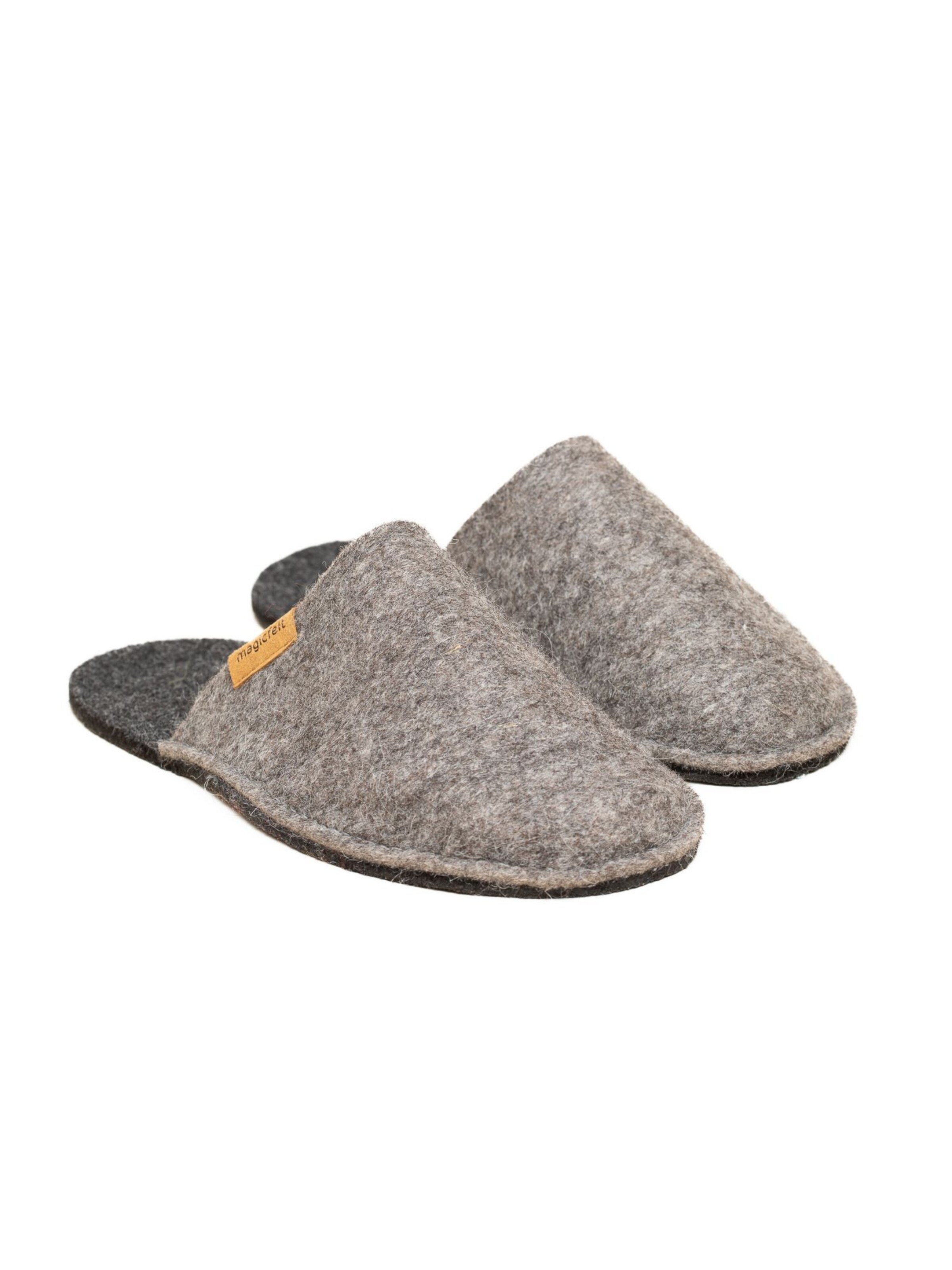 MagicFelt Slippers 'Filzpantoffel Magicfelt Travel 2.0' in Grey