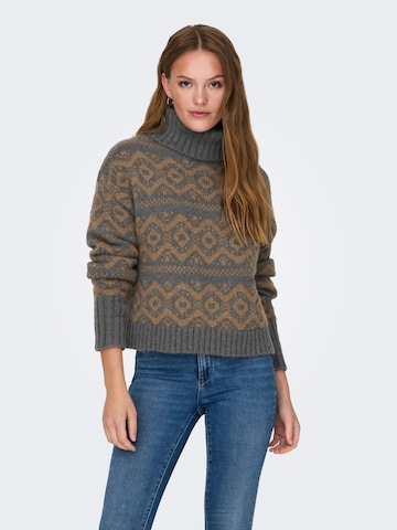 Pull-over 'Carin' ONLY en gris : devant