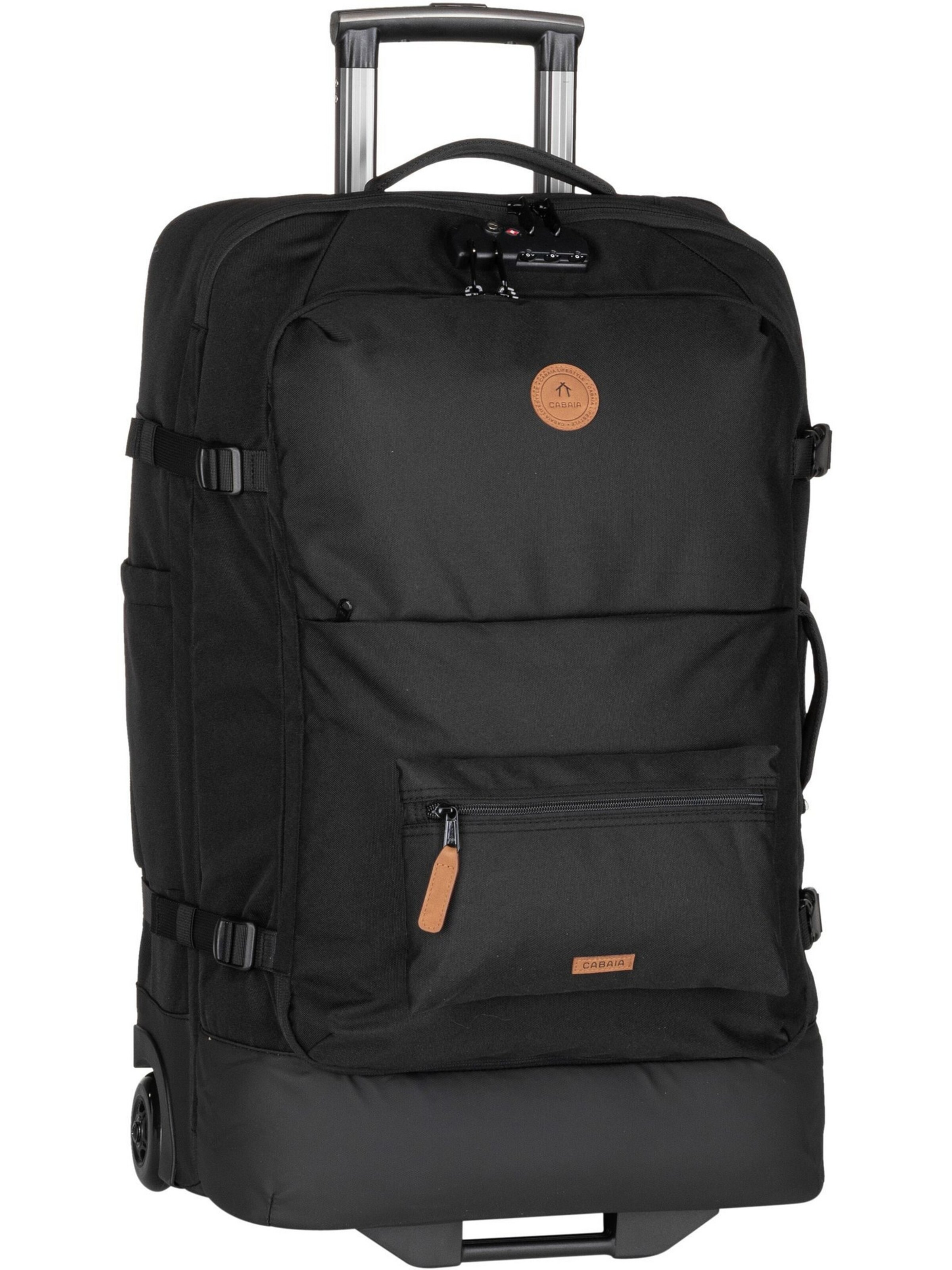 Cabaia Trolley 'Soft Suitcase Medium' in Schwarz: Vorderseite