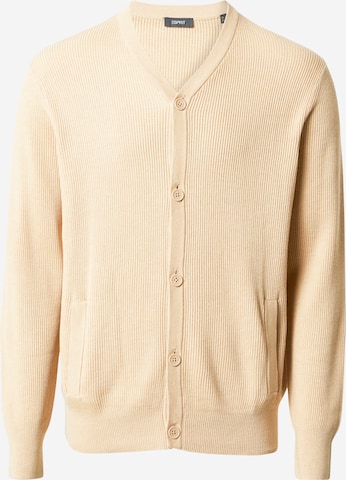 ESPRIT Strikkejakke i beige: forside