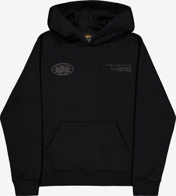 ALPHA INDUSTRIES Mikina – černá: přední strana